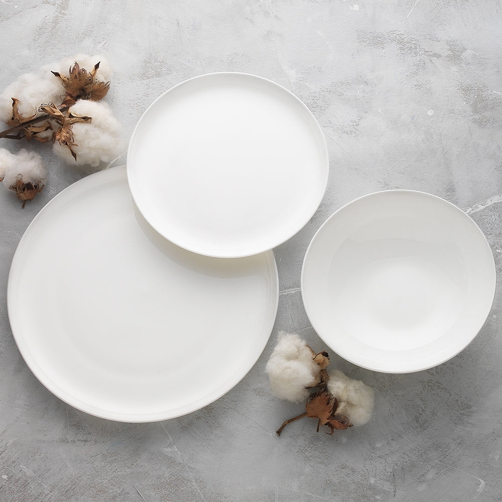 Ecology 27cm Canvas Dinner Plate Coupe Dinnerware - White