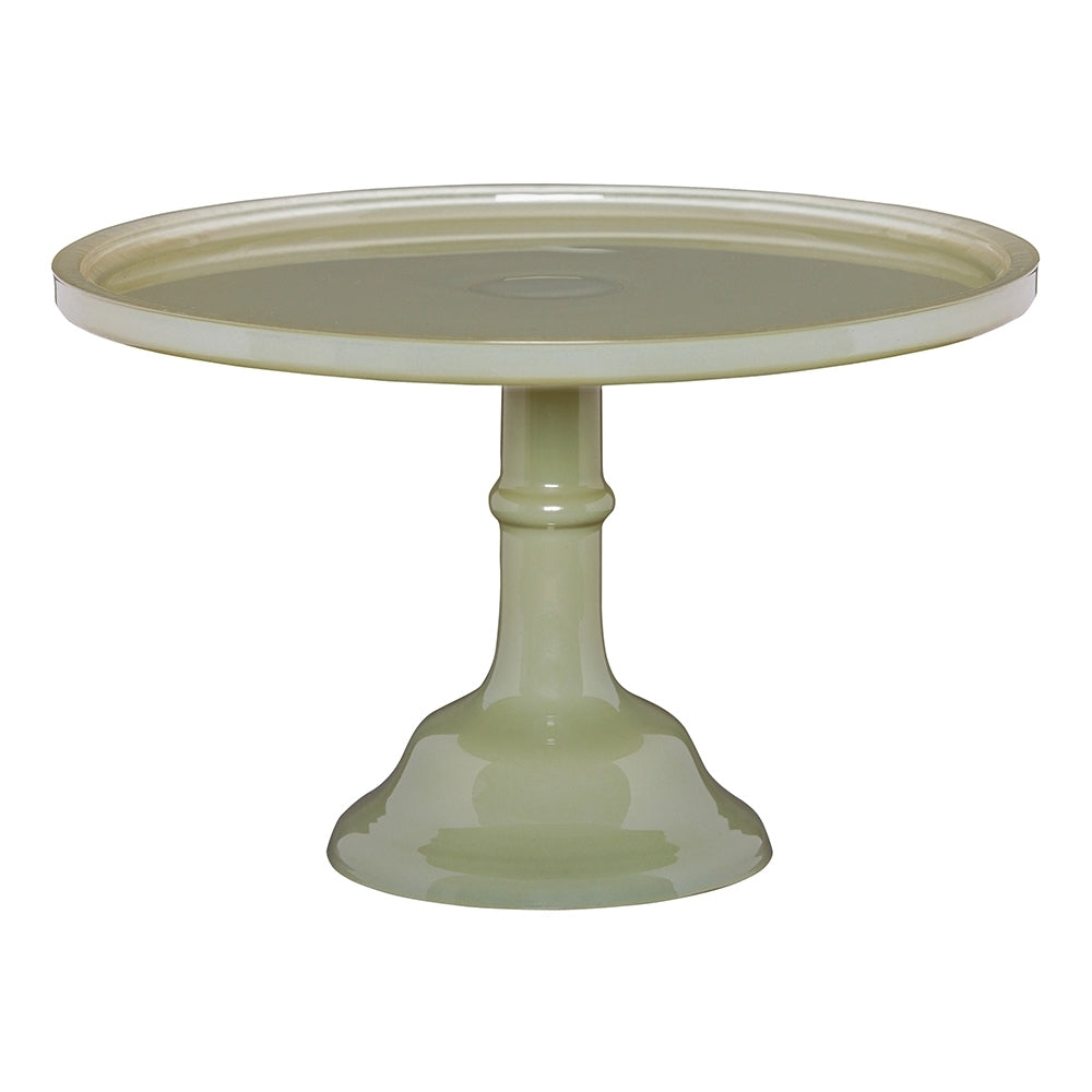 Ecology Glass Torte Cake Stand Dessert Display 29x18cm Sage Green
