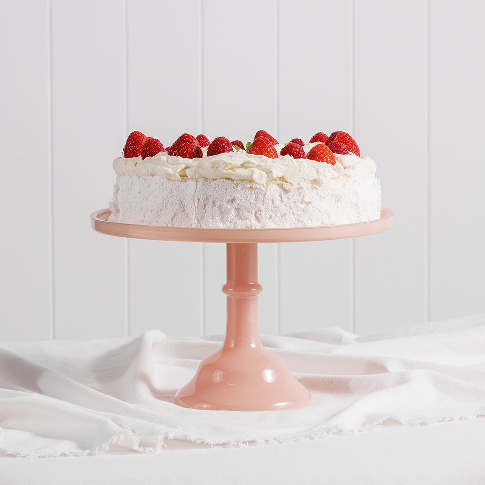 Ecology Glass Torte Cake Stand Dessert Display 29x18cm Blush Pink