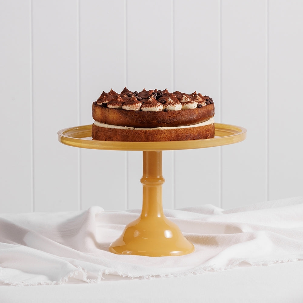 Ecology Glass Torte Cake Stand Dessert Display 29x18cm Honey Yellow