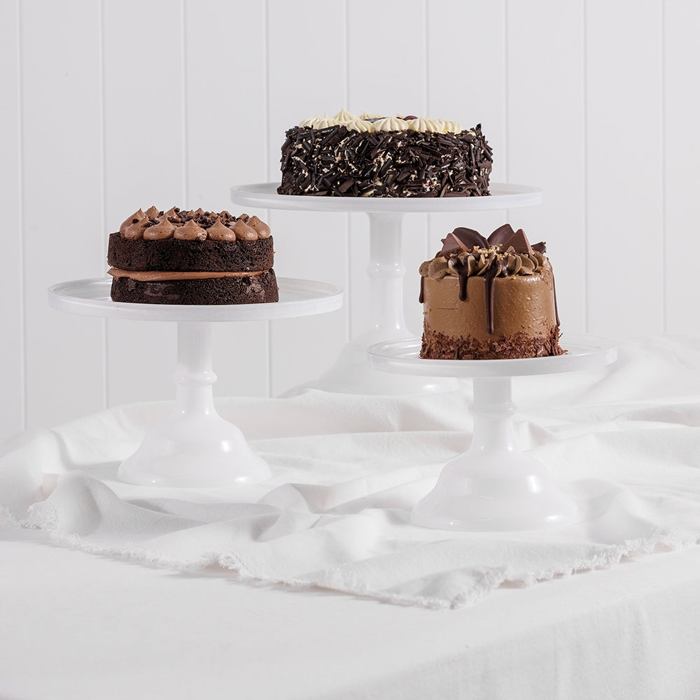 Ecology Glass Torte Cake Stand Dessert Display 29x18cm White