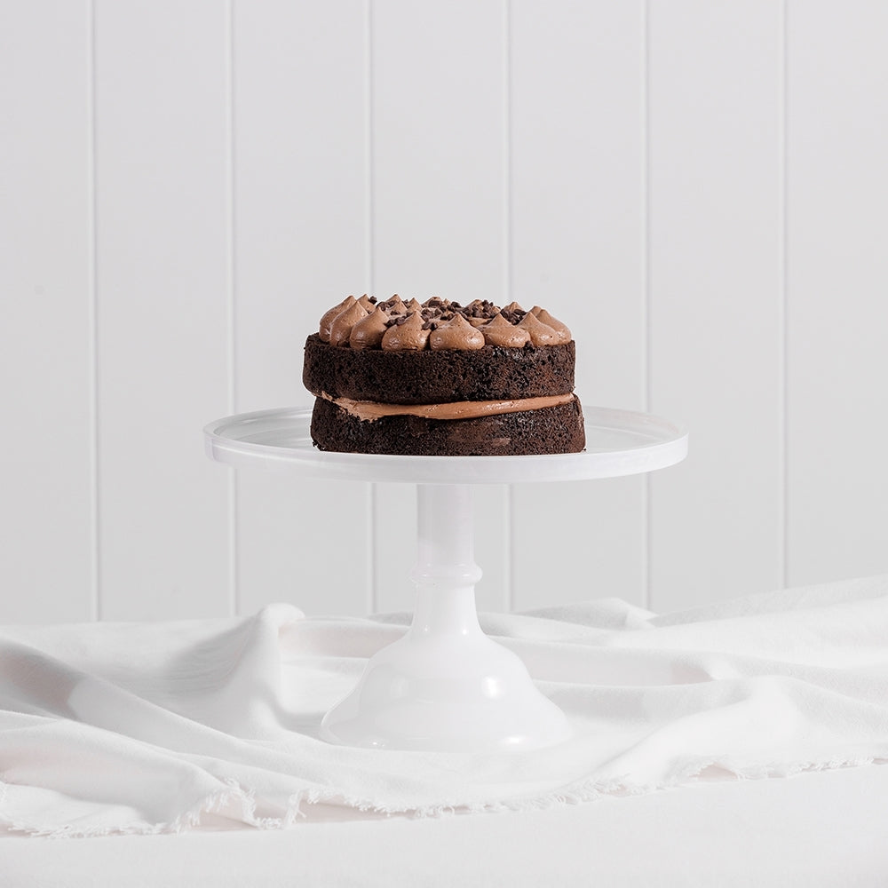 Ecology Glass Torte Cake Stand Dessert Display 25x15.5cm White