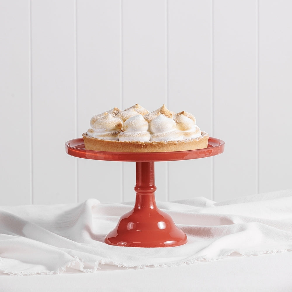 Ecology Glass Torte Cake Stand Dessert Display 25x15.5cm Lobster Red