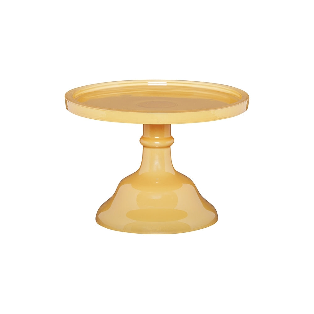 2PK Ecology Glass Torte Cake Stand Dessert Display 19x13cm Honey Yellow