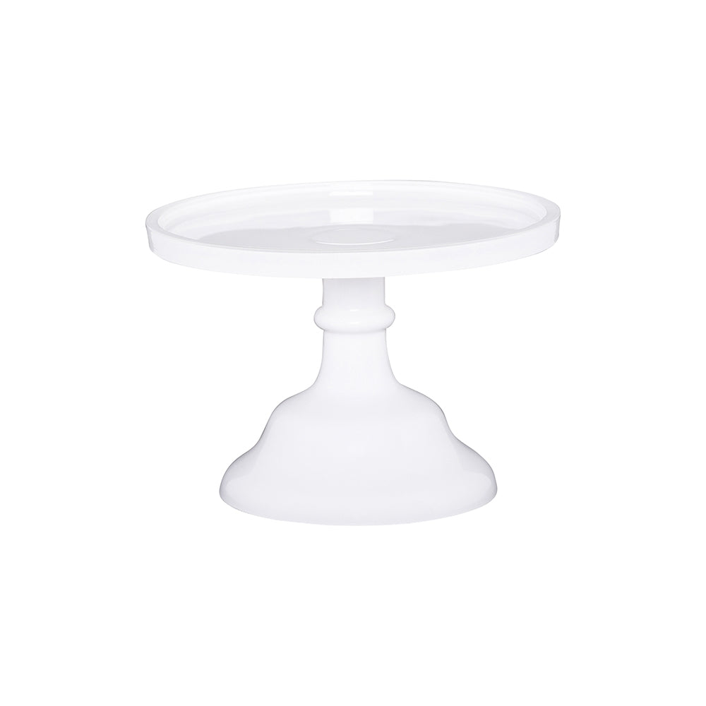 2PK Ecology Glass Torte Cake Stand Dessert Display 19x13cm White