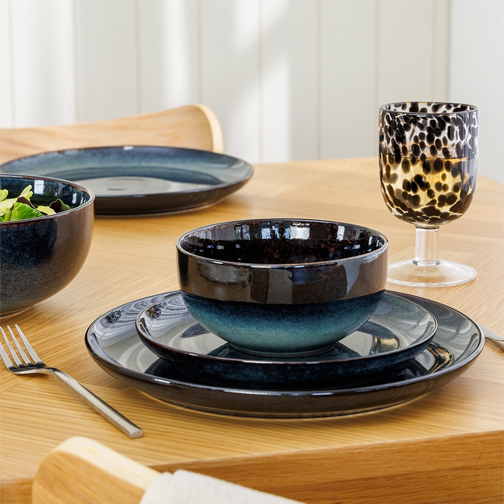 4PK Ecology Element 26.5cm Stoneware Dinner Plate Round - Raven