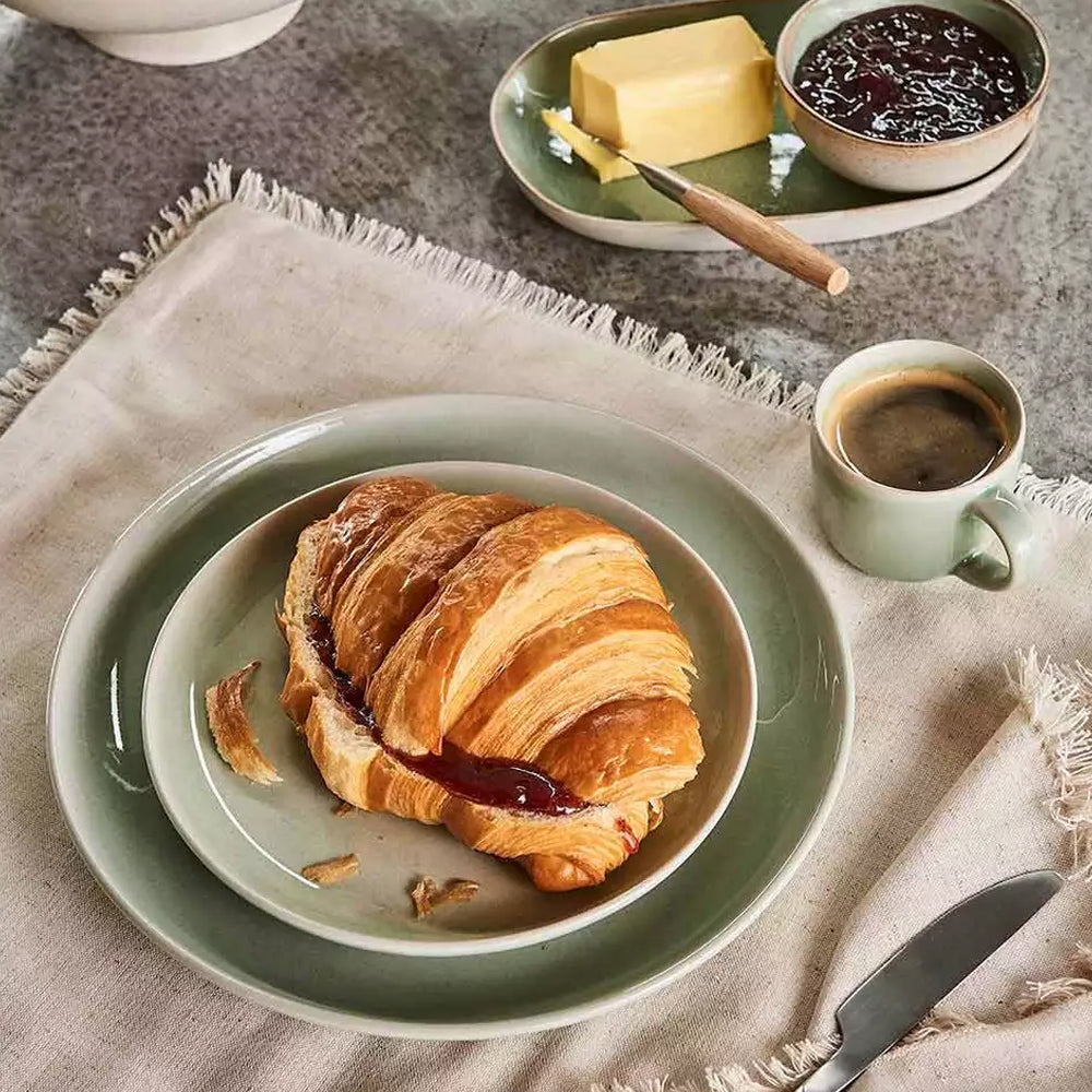 12pc Ecology Element Stoneware Dinner Set Round - Dew