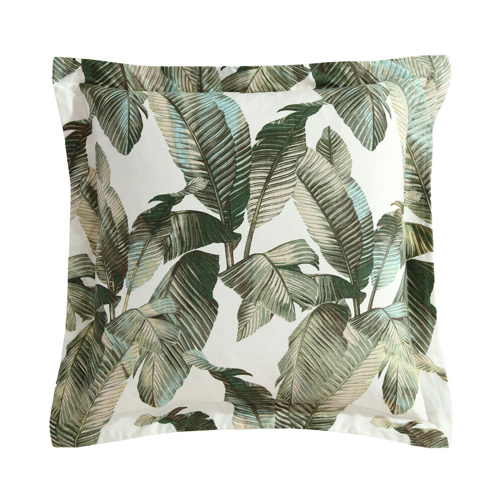 2PK Tommy Bahama 65x65cm Fiesta Palms Euro Pillowcase Square Green