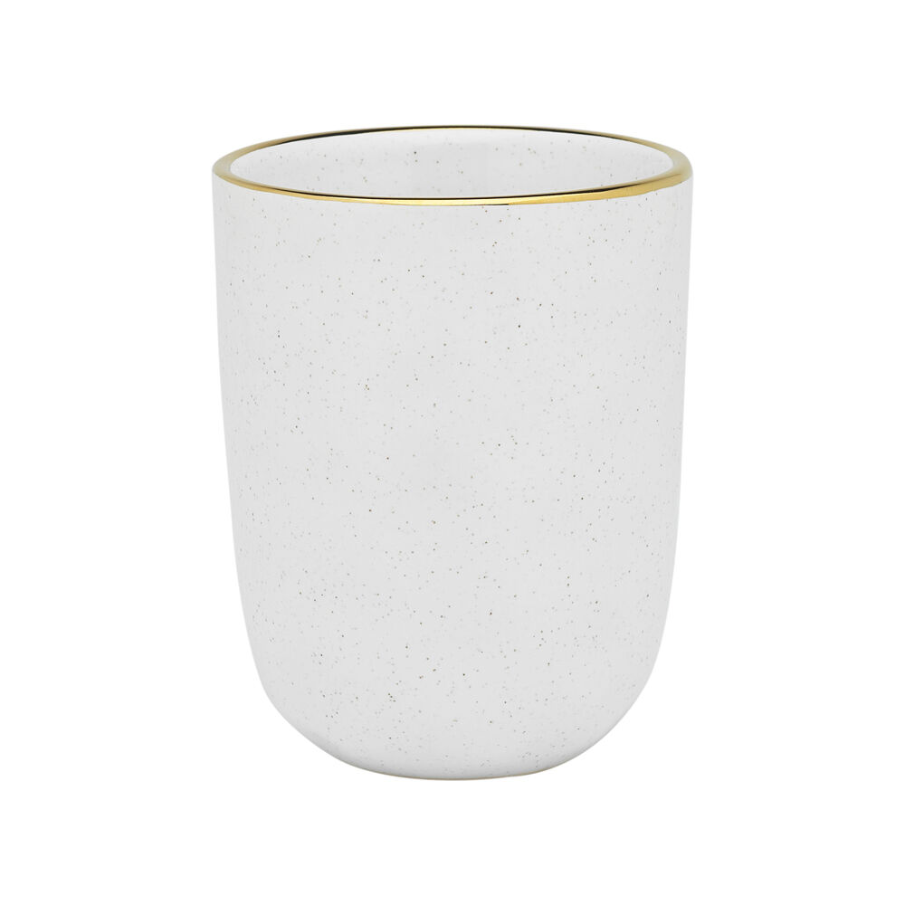 4pc Ecology Speckle Stoneware Cuddle Mug 250ml - Milk/Gold