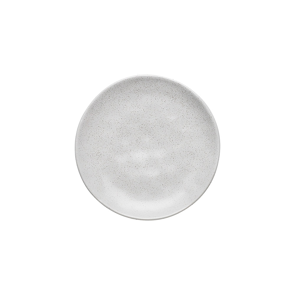 6PK Ecology Speckle Milk 15cm Stoneware Cake Plate Round - White