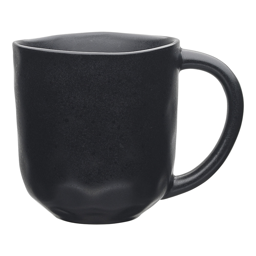 4PK Ecology Speckle Ebony 410ml Stoneware Straight Mug w/ Handle Round - Black