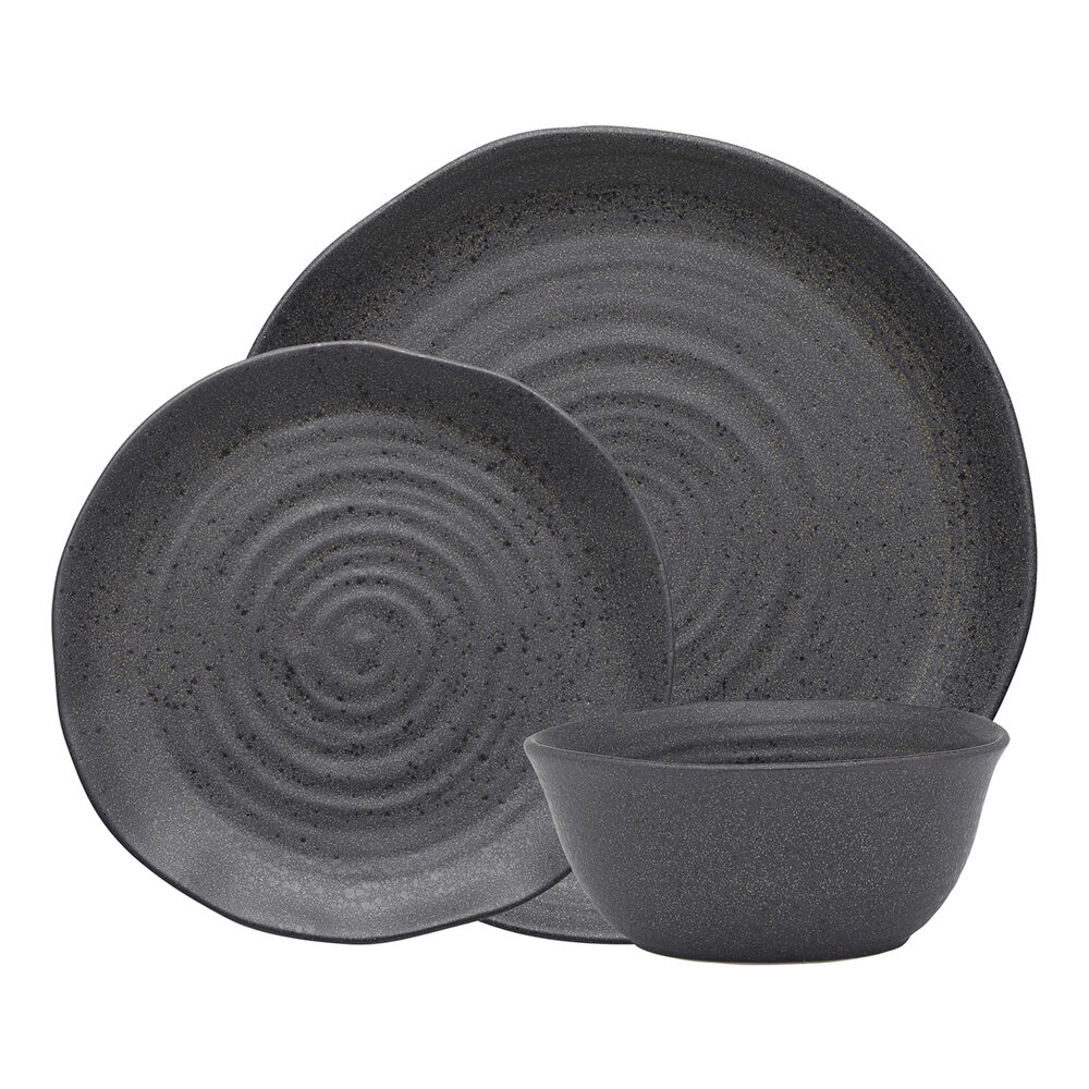 12pc Ecology Ottawa Stoneware Dinner Set Tableware - Stone