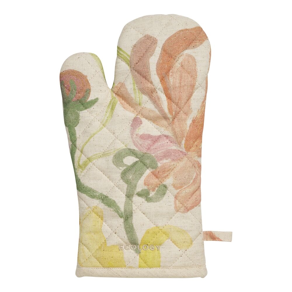 4PK Ecology Hand-Painted Midsummer Cotton/Linen Oven Glove 180gsm 32x17cm