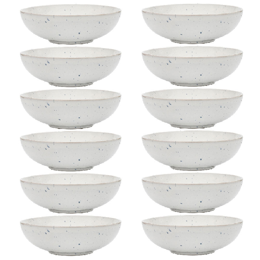 12PK Ecology Dwell Bowl Stoneware w/ Reactive Graze 17.5cm Eggshell