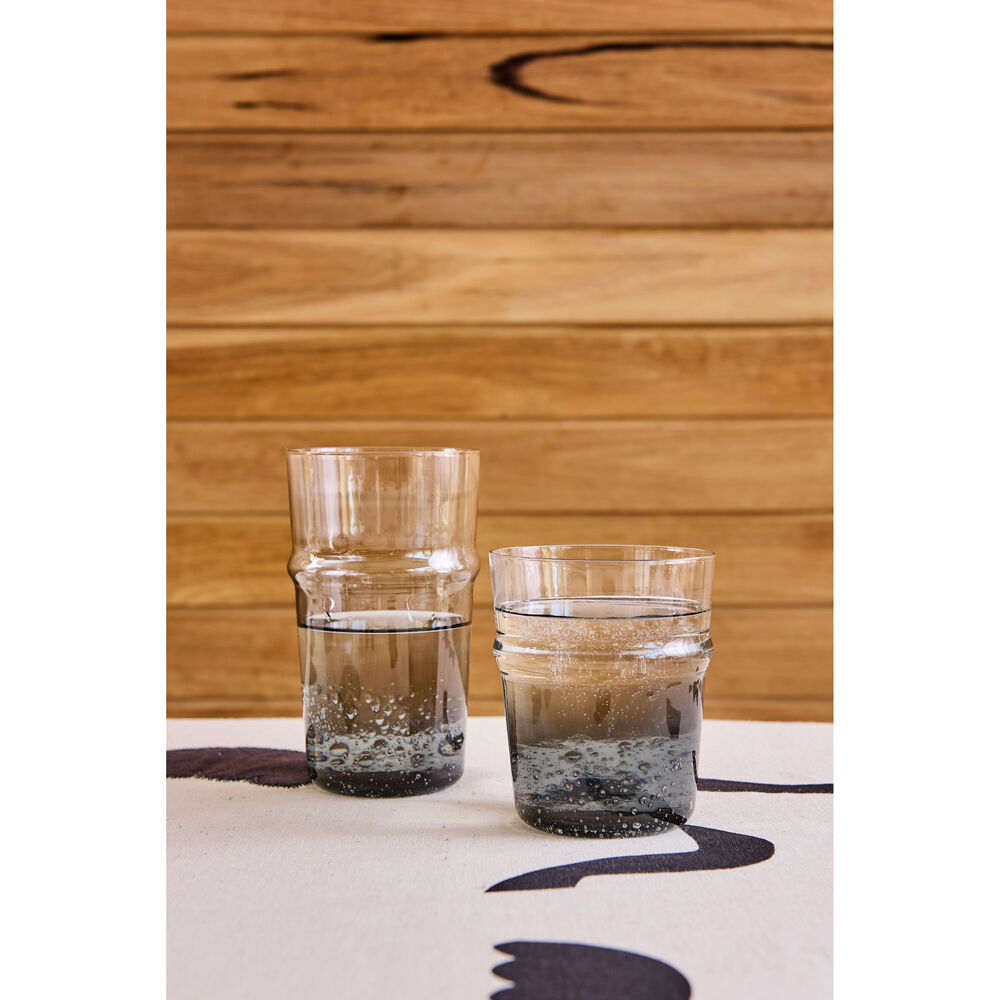 4pc Ecology Dion 400ml Hi Ball Tumbler Glassware Smoke Grey