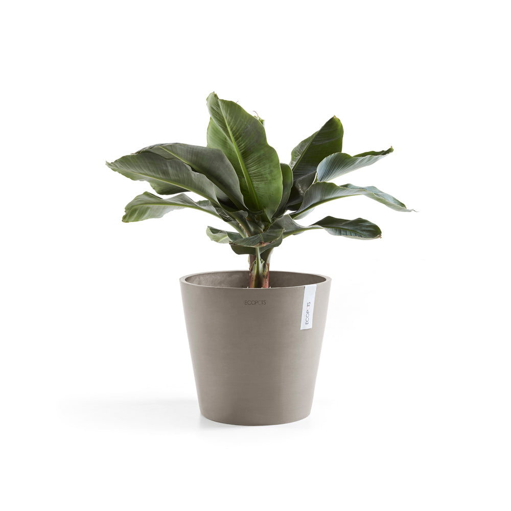 Ecopots Amstersdam 40cm Home Decor Garden Plant Pot Taupe