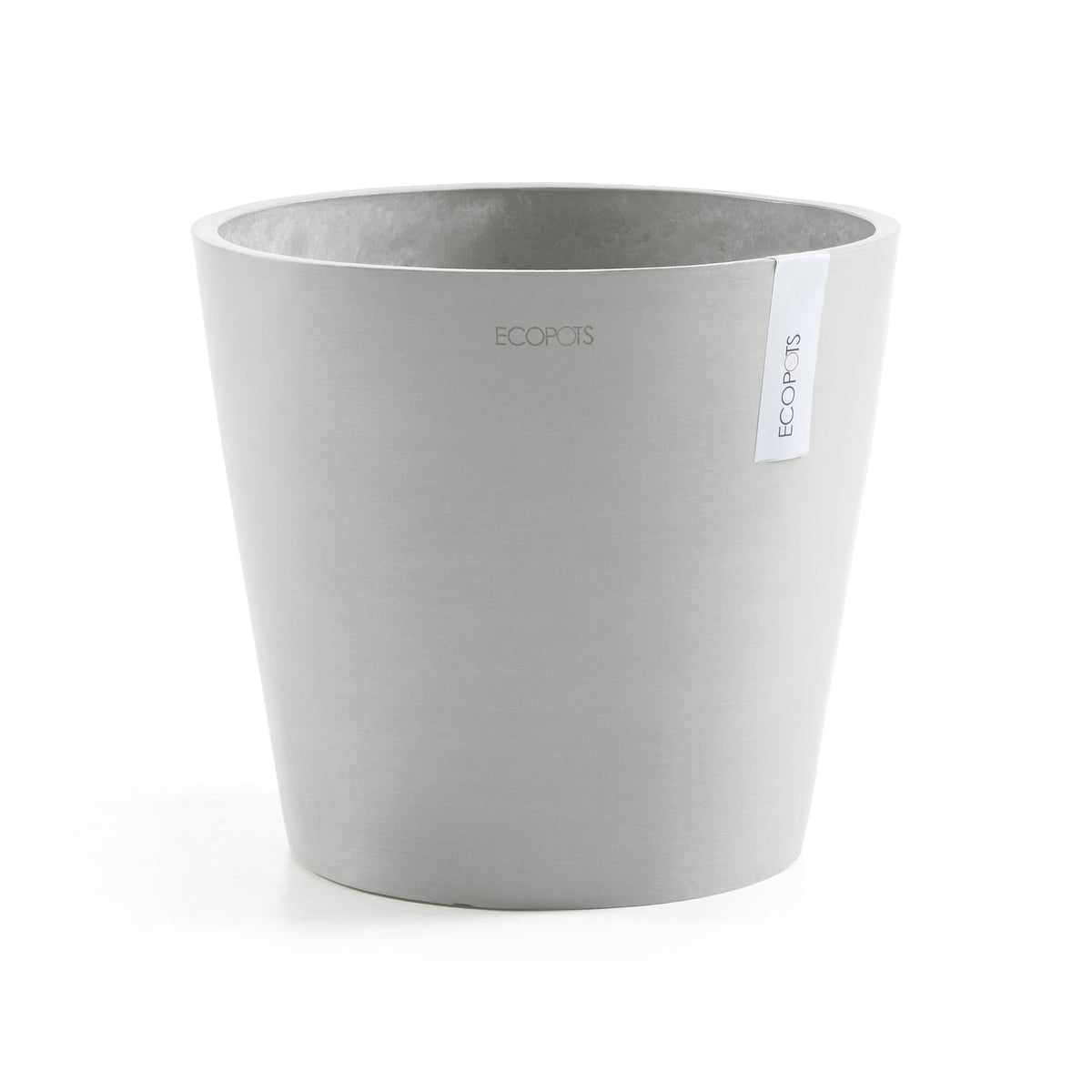 Ecopots Amstersdam 40cm Home Decor Garden Plant Pot White Grey