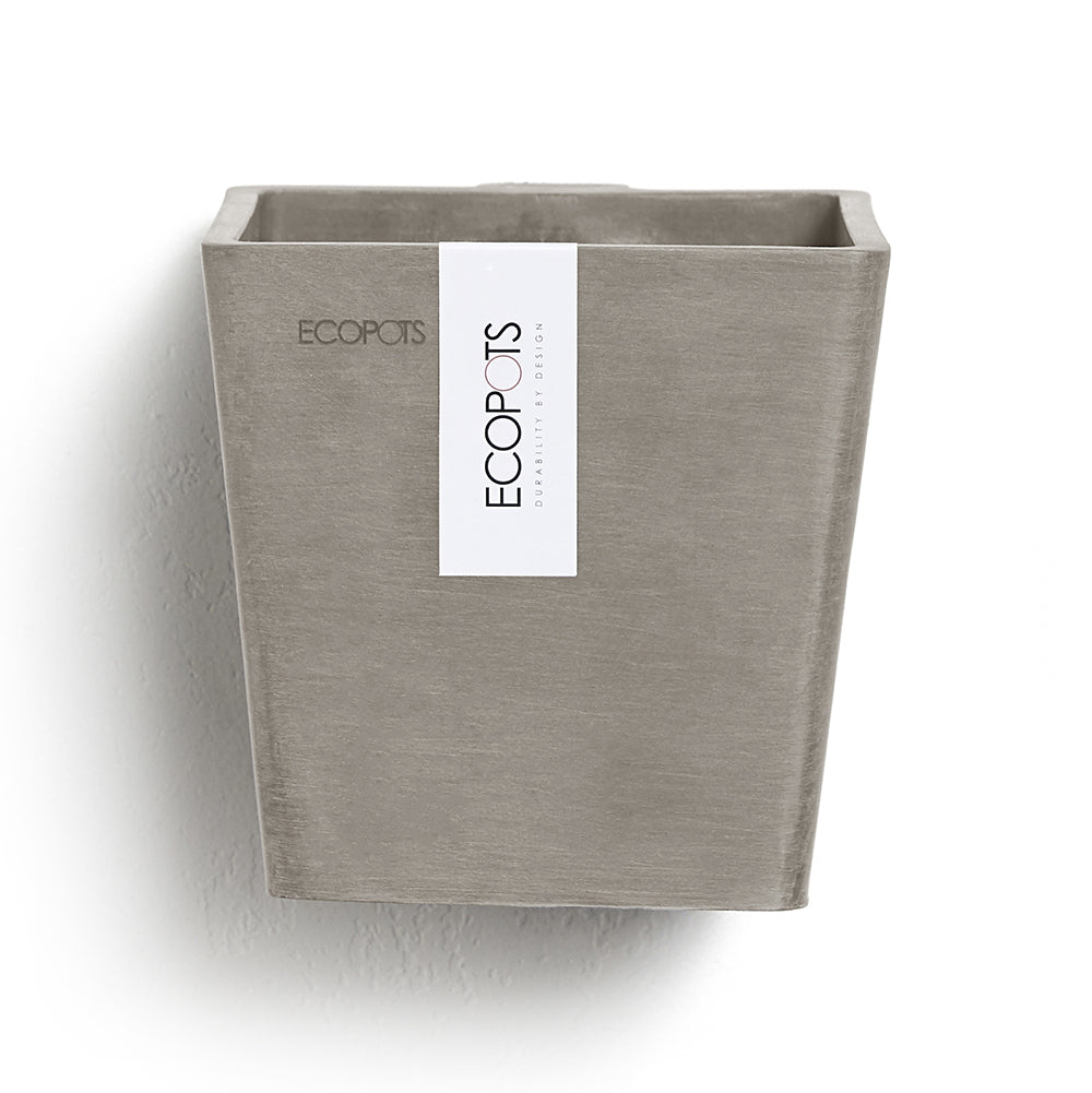 EcoPots Manhattan Wall Mountable Pot S 15x14.5cm Taupe