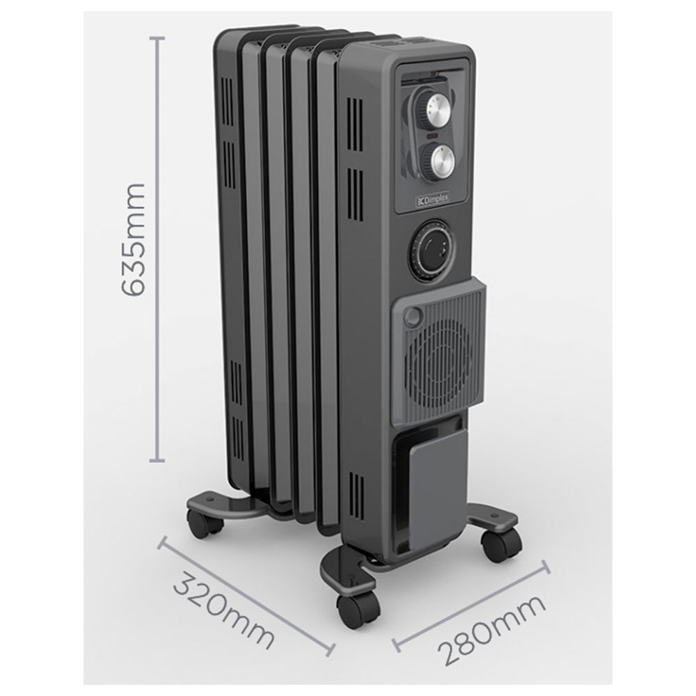 Dimplex 1.5kW Oil Free Column Heater w/ Timer & Turbo Fan - Black