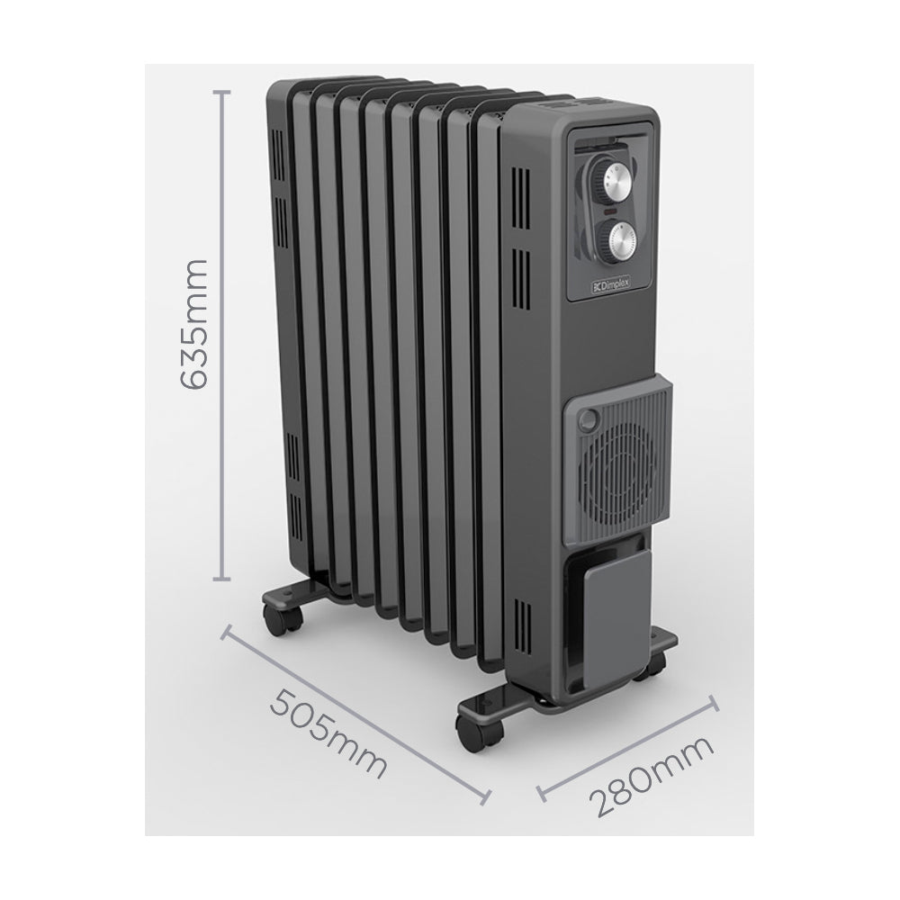 Dimplex 2.4kW Oil Free Column Heater w/ Turbo Fan - Black