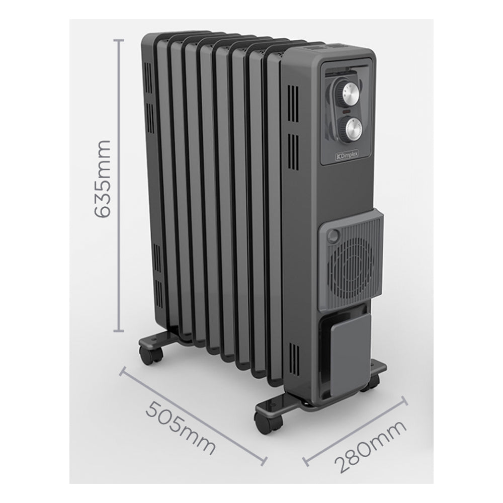 Dimplex 2.4kW Oil Free Column Heater w/ Timer & Turbo Fan - Black