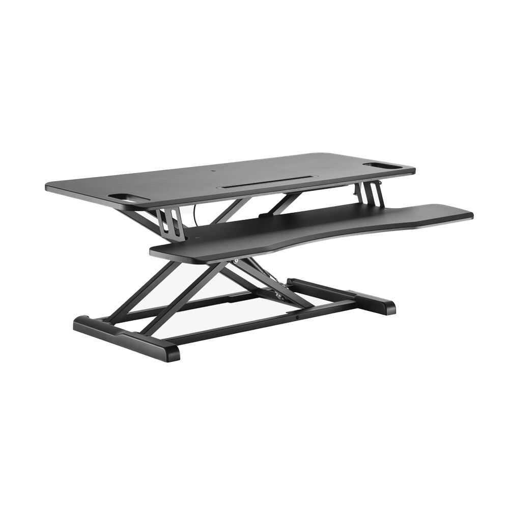 Ergovida Gas Spring Sit/Stand Desktop Topper 95x40cm - Black