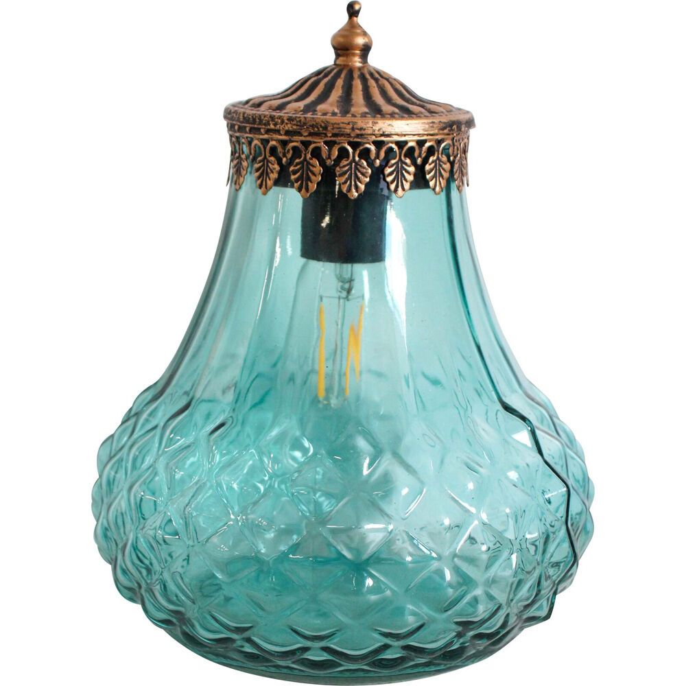 LVD Glass Lantern LED Bottle Home/Lounge Decor Moroc XL Shimmer