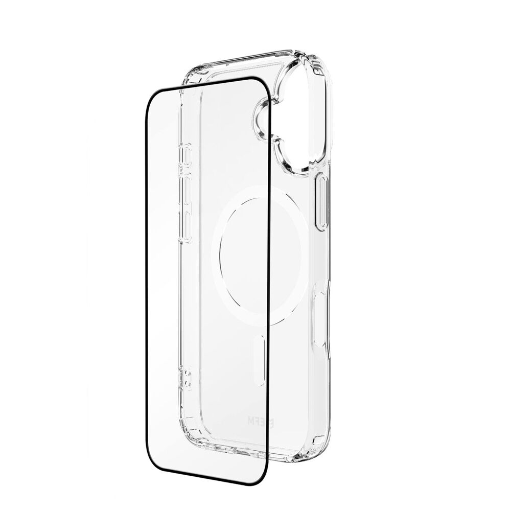2pc EFM Case and Impact Glass Screen Protector Bundle for iPhone 17 6.3in Clear