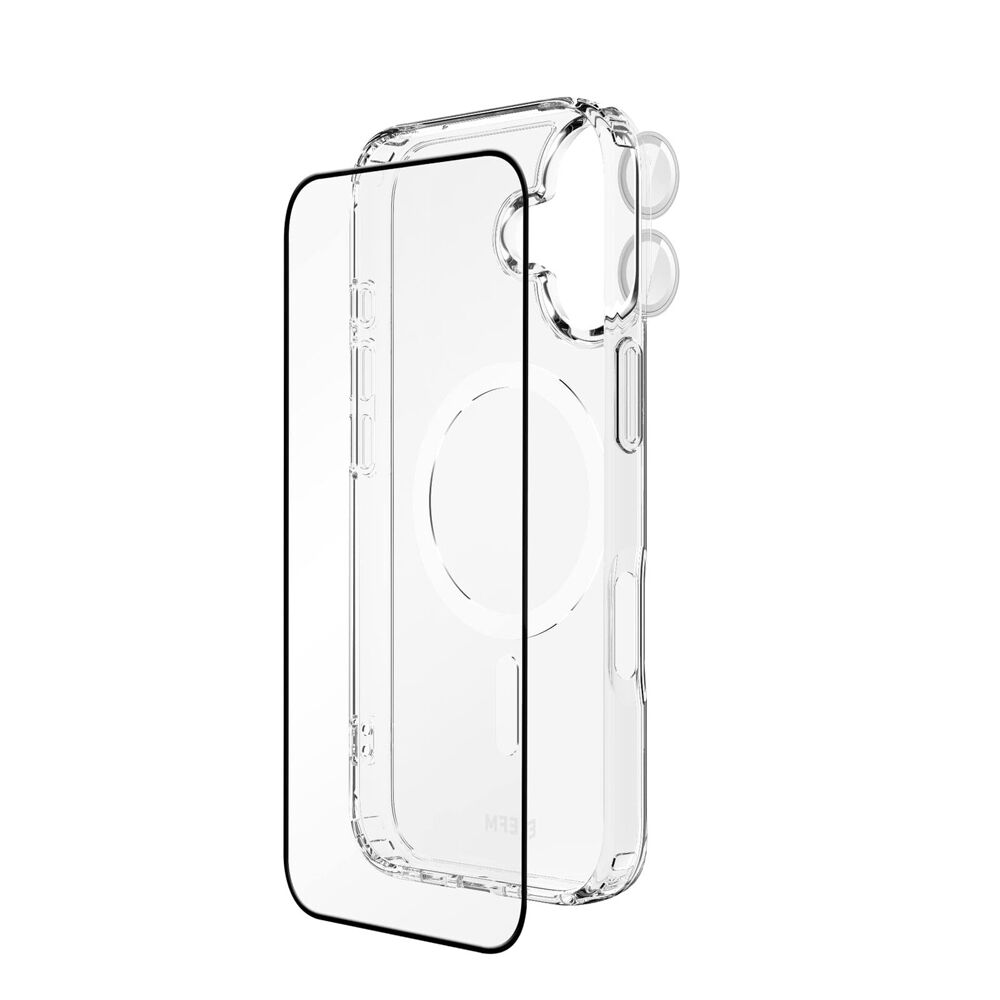 3pc EFM Case, Screen Protector and Camera Lens Bundle for iPhone 17 6.3in Clear