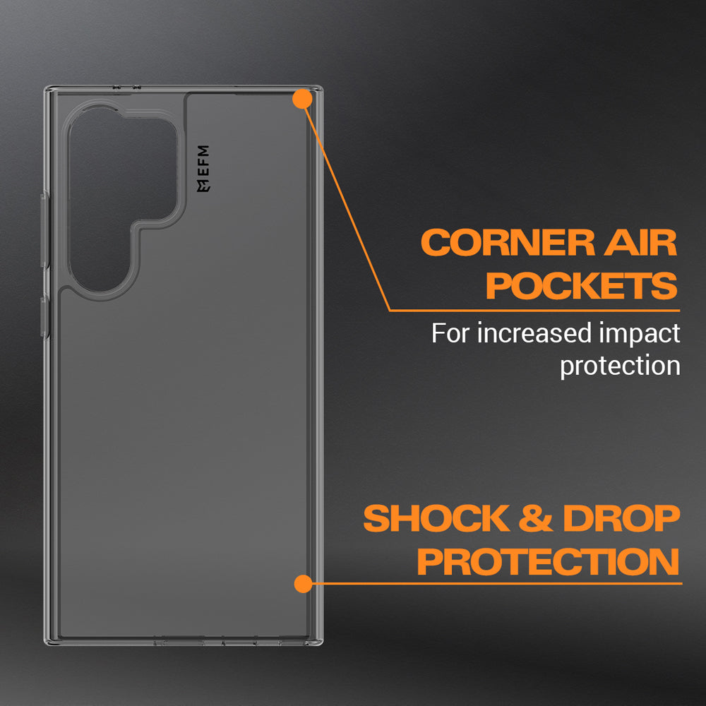 EFM Zurich Armour Case Cover For Samsung Galaxy S24 Ultra - Clear/Black