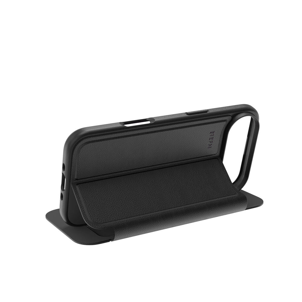 EFM Venice Leather Wallet Phone Case For iPhone 17 Air 6.5in Black