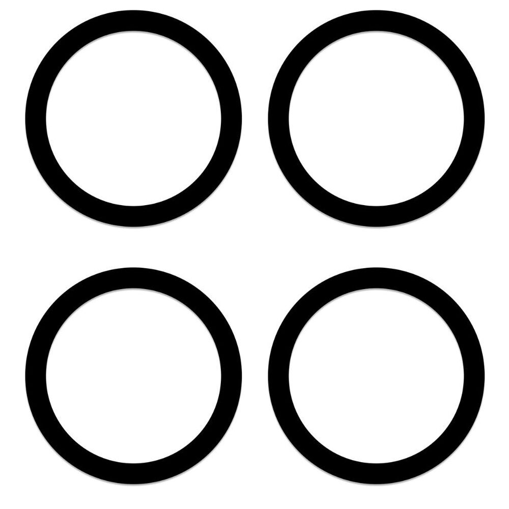 4pc EFM Halo Adhesive Ring For MagSafe Compatibility Black