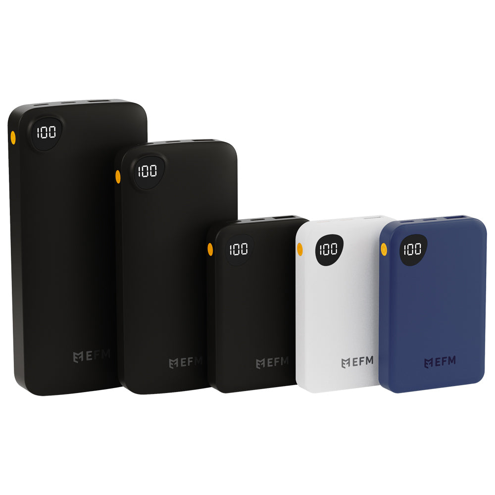 EFM Essential 20000mAh Power Bank Digital Display Universal - Black