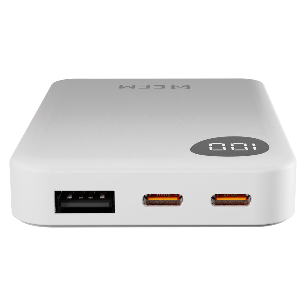 EFM Essential 5000mAh Power Bank Digital Display Universal - White