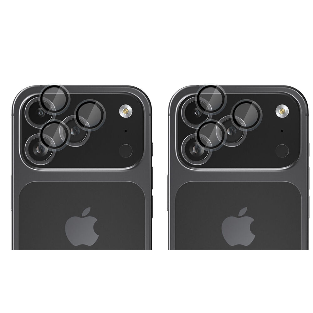 2PK EFM Camera Lens Protector For iPhone 17 Pro 6.3in & 17 Pro Max 6.9in Clear