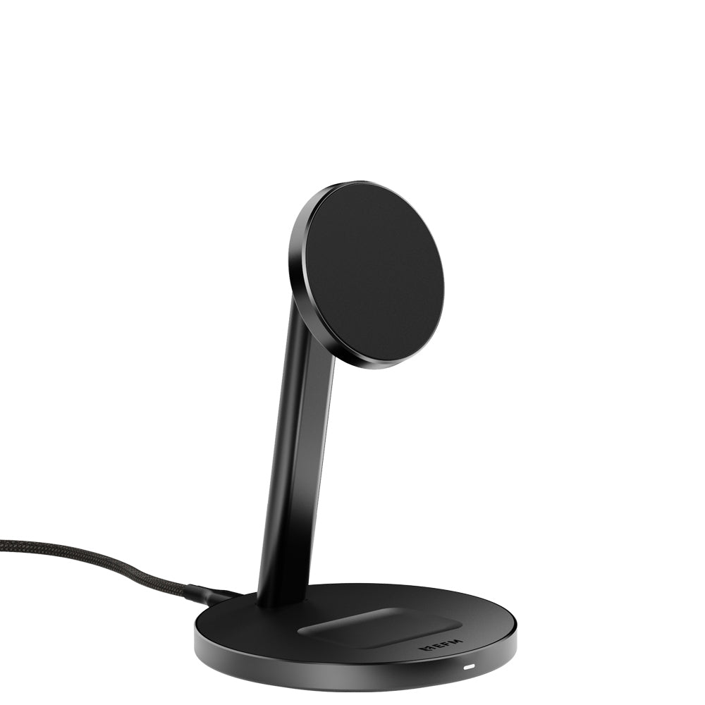 EFM Qi2 15W Duo Wireless Mobile Phone Charge Stand - Black
