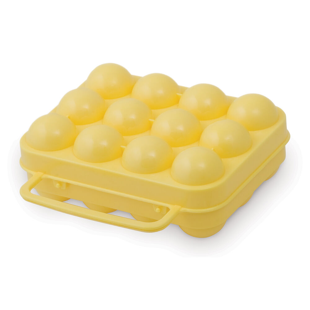 3PK Elemental Plastic 12-Egg Carrier Storage Medium - Yellow