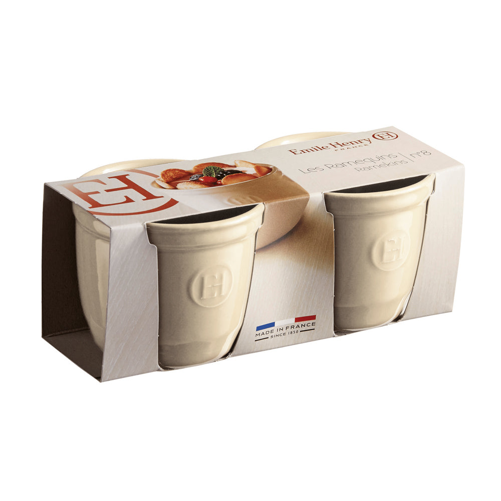 2pc Emile Henry 8cm Ceramic Ramekin Set Dessert Dish Clay