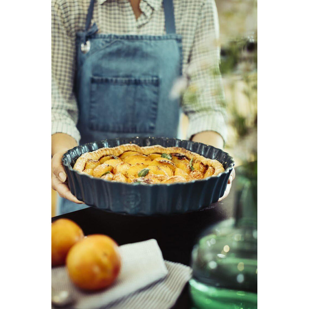 Emile Henry 24cm Ceramic Deep Tart Baking Dish Clay