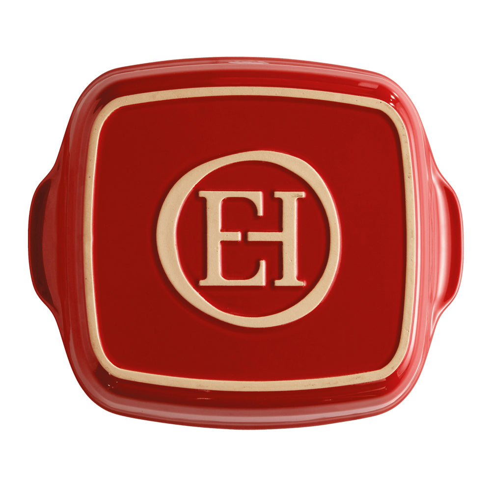 Emile Henry 22cm Ceramic Kitchen Baking Dish Square Burgundy