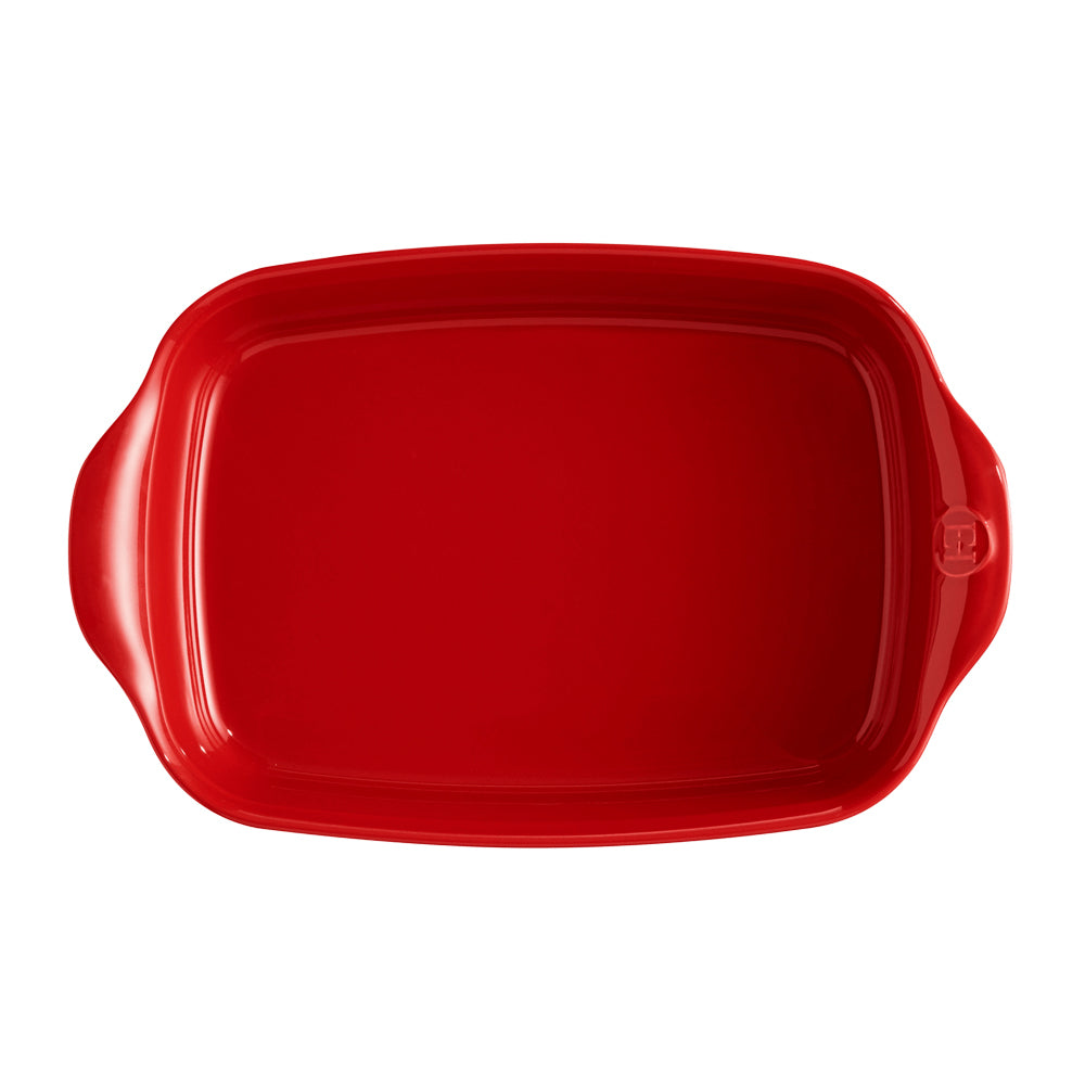 Emile Henry 22cm Ceramic Individual Oven Baking Dish Rectangle Burgundy