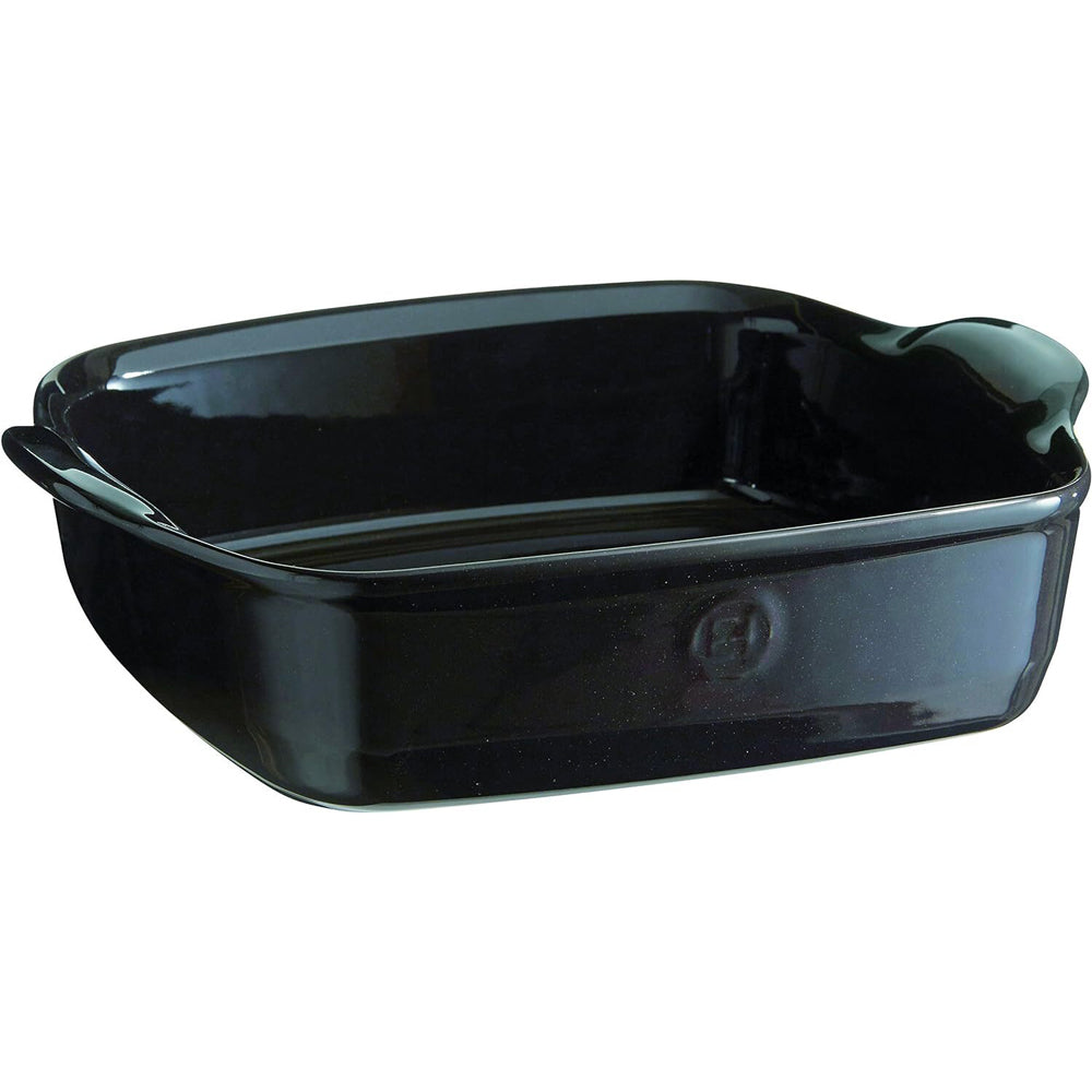 Emile Henry 28cm Ceramic Kitchen Baking Dish Square Charcoal