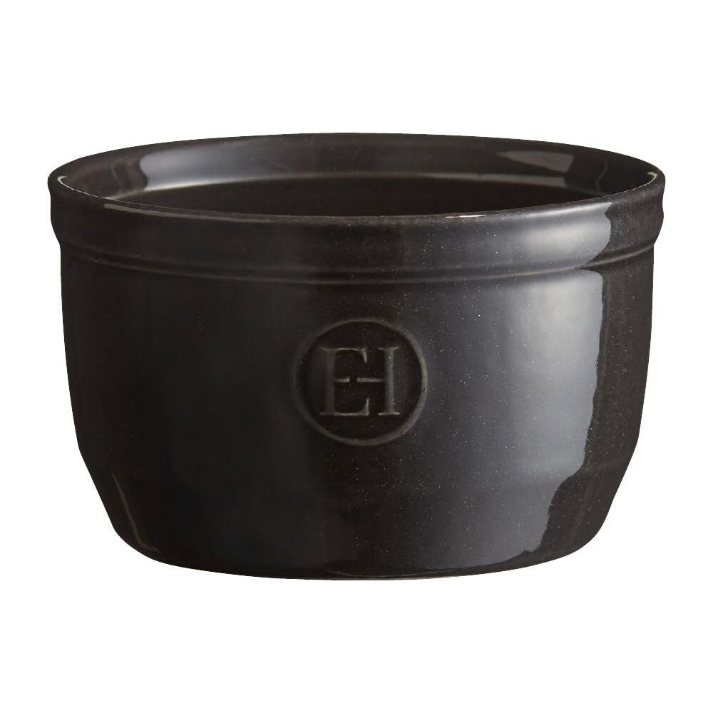 2pc Emile Henry 10cm Ceramic Ramekin Set Dessert Dish Charcoal