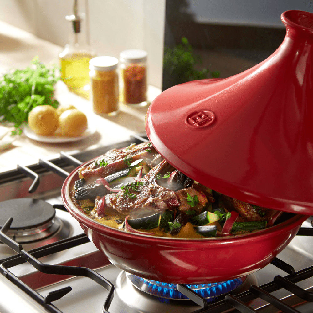 Emile Henry 3.5L/32cm Ceramic Tagine Cooking Pot w/ Lid Charcoal