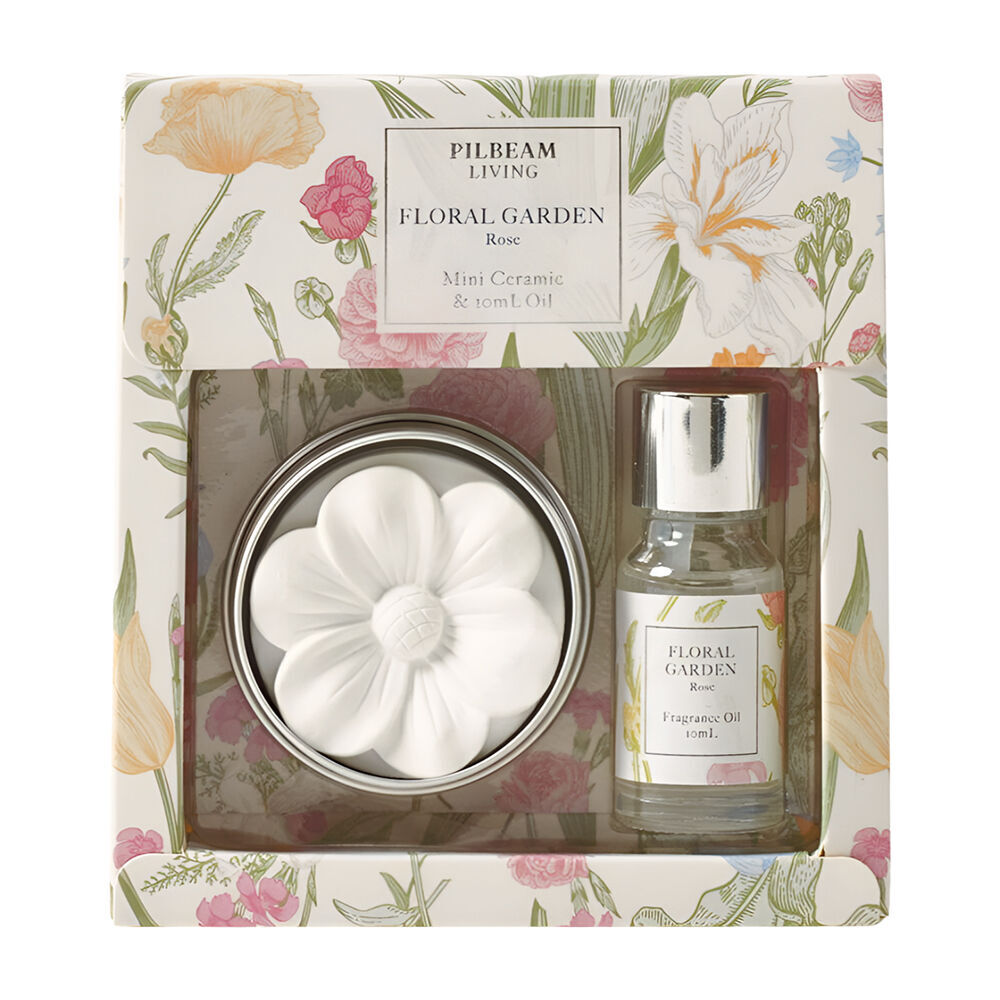 2PK Pilbeam Living Floral Garden Scented Disc Rose Scent Aroma Fragrance 12cm