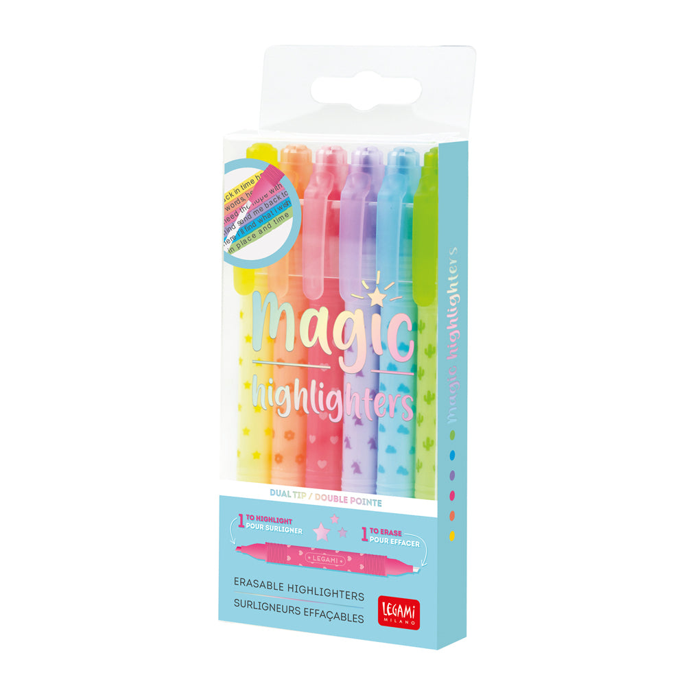 2PK 6pc Legami Erasable Highlighters Pen Set Assorted Colour