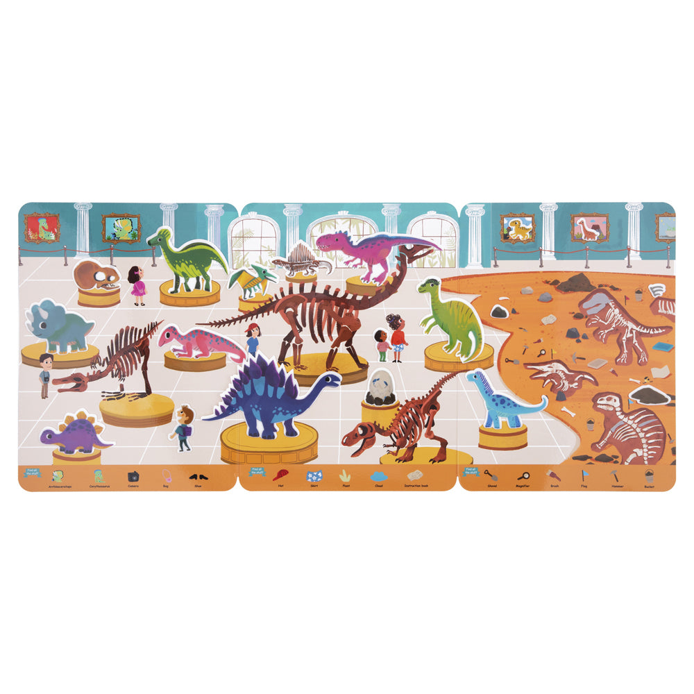 2PK Tooky Toy Silicone Sticker Book - Dinosaur Museum & Busy City 3+