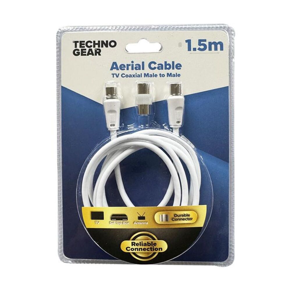 6PK TGear Aerial Cable TV Coaxial Male-to-Male Durable High Speed Data 1.5m