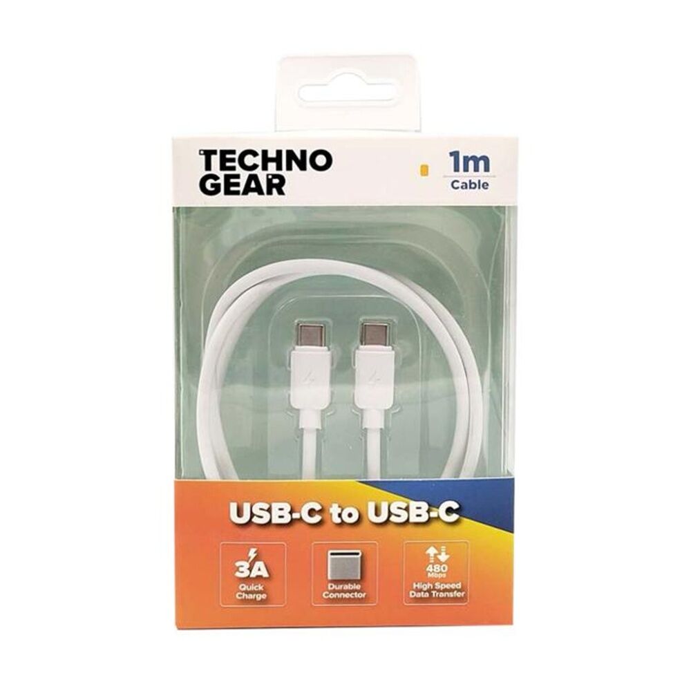 3PK TGear USB-C-to-USB-C Charging and Data Cable High Speed 3A Quick Charge 1m