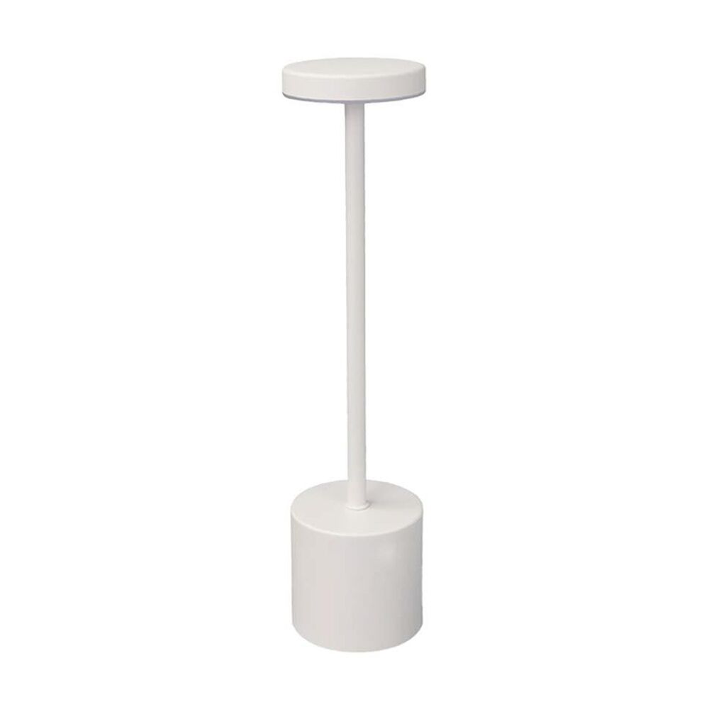 4PK Brazco Cordless Rechargable Wireless Table Modern Lighting Flat Lamp White